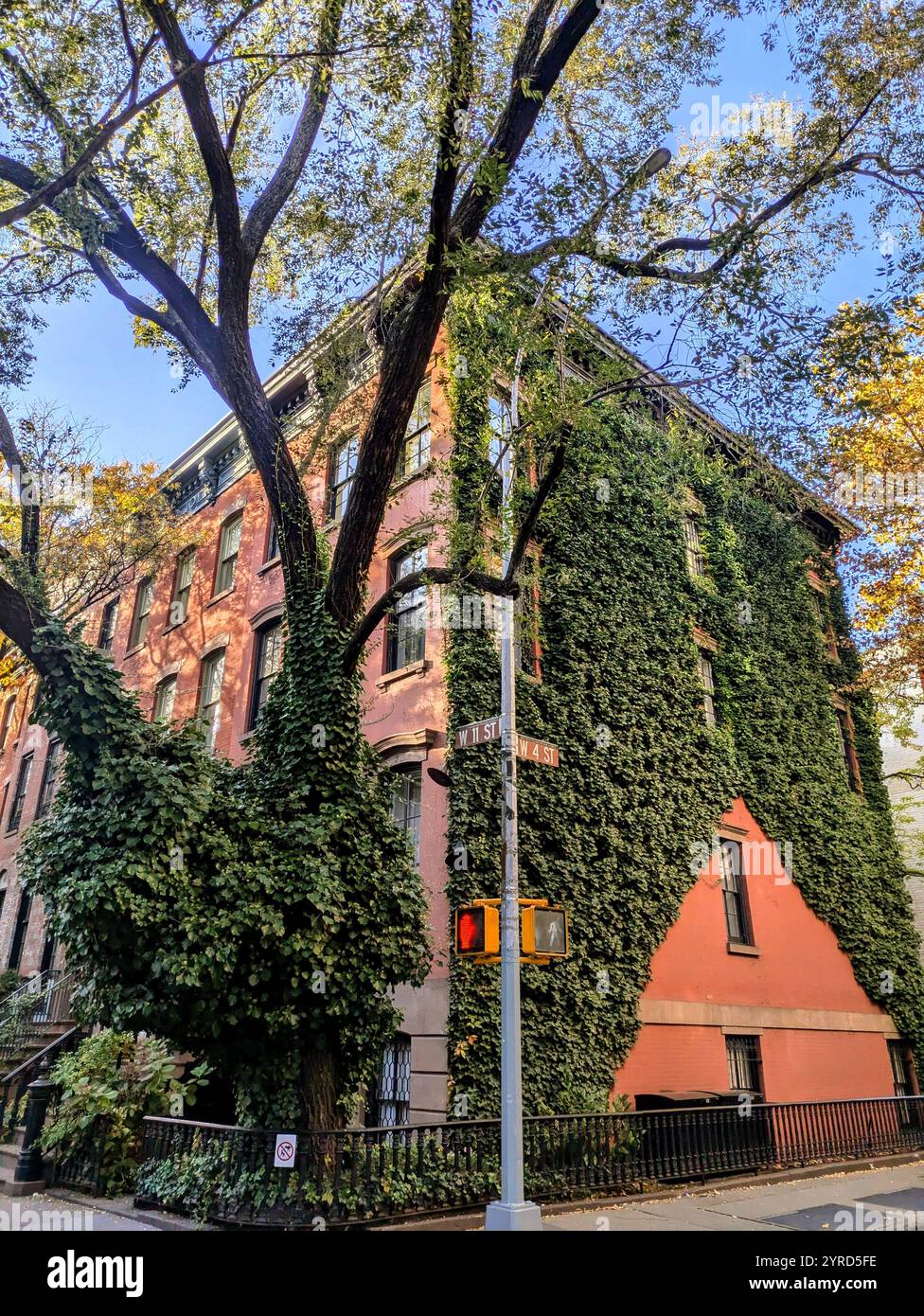 Gebäude bedeckt mit Creepers New york Stockfoto