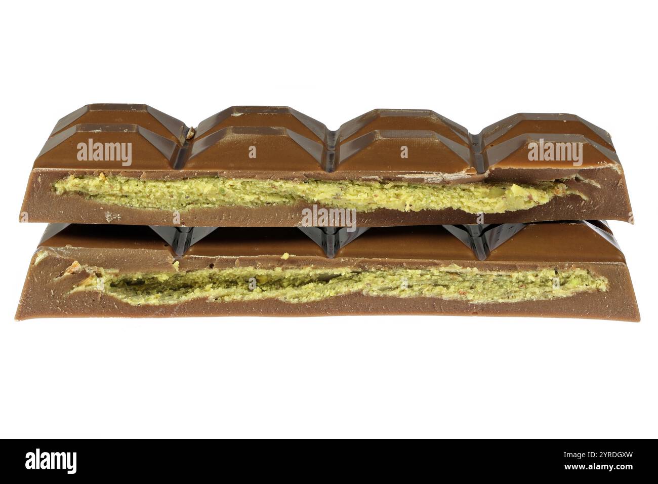 Dubai Schokolade isoliert auf weißem Hintergrund Stockfoto