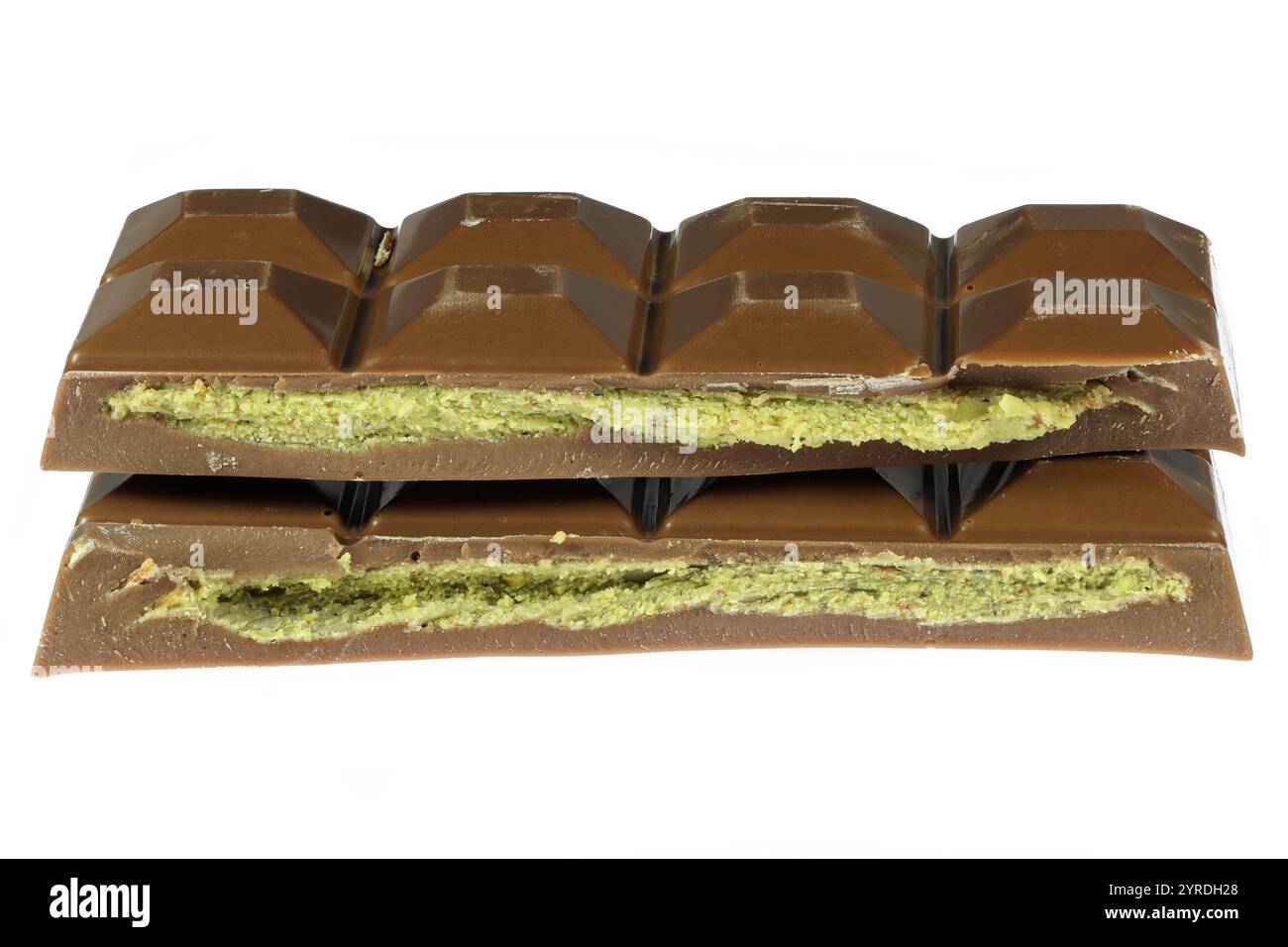 Dubai Schokolade isoliert auf weißem Hintergrund Stockfoto