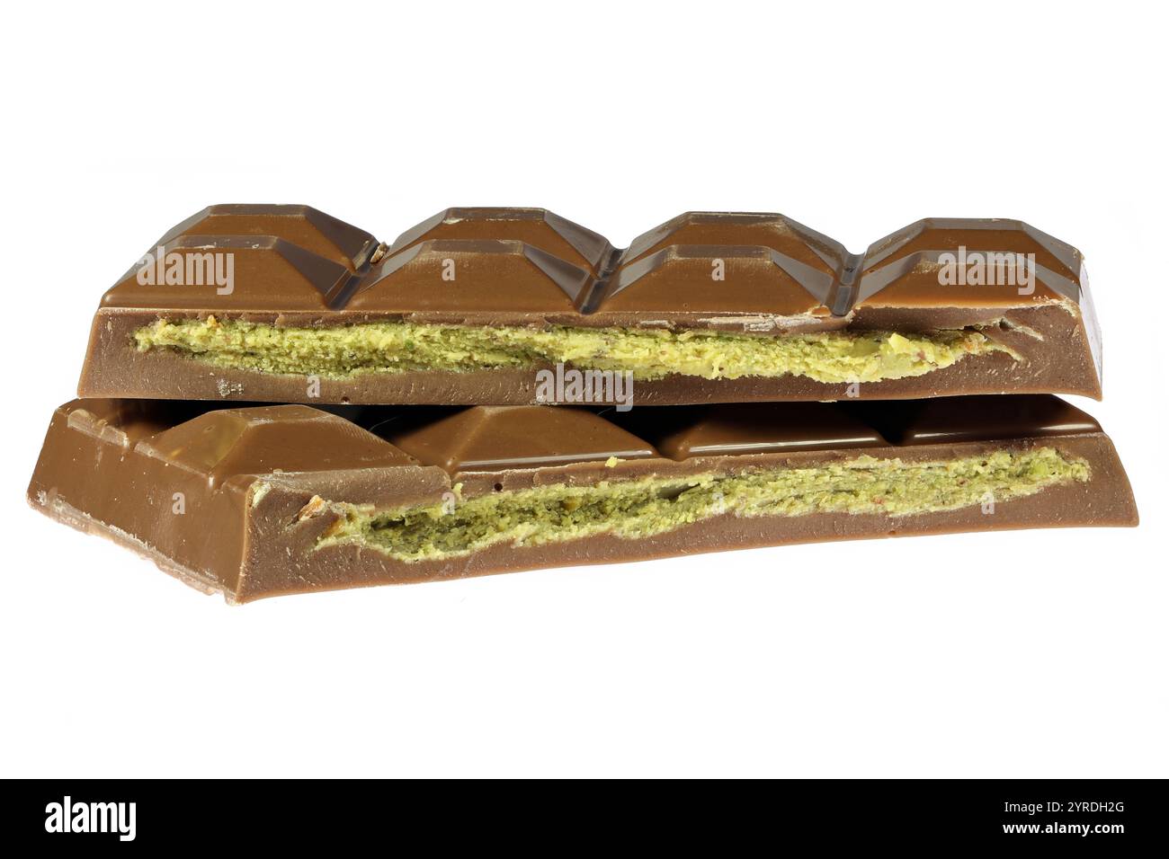 Dubai Schokolade isoliert auf weißem Hintergrund Stockfoto