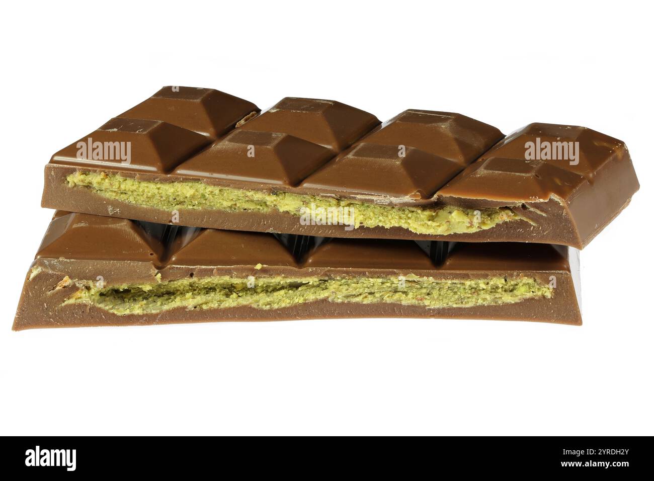 Dubai Schokolade isoliert auf weißem Hintergrund Stockfoto