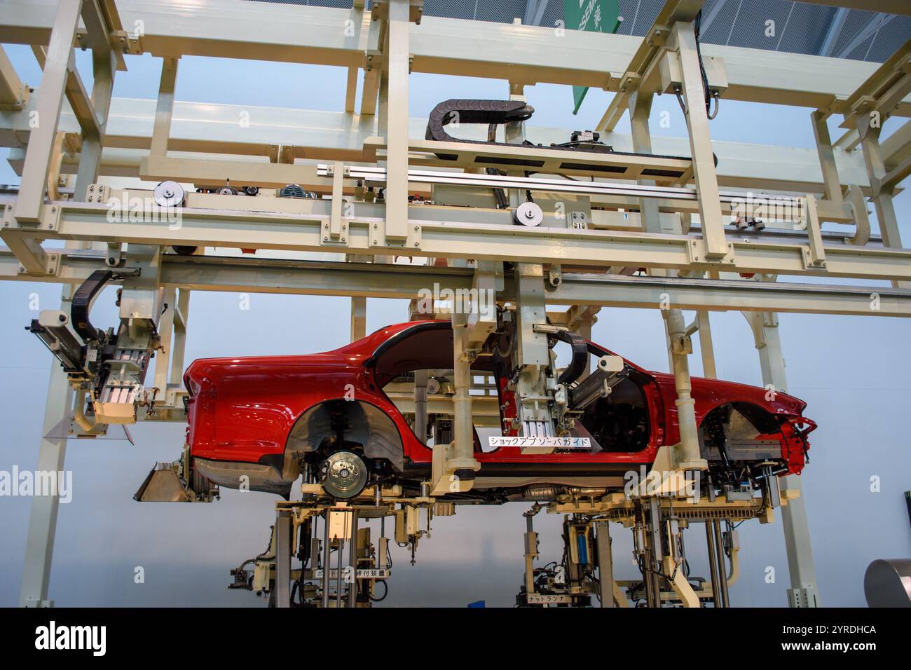 Automontagelinie im Toyota Memorial Museum of Industry and Technology in Nagoya, Japan am 10. Februar 2018 Stockfoto
