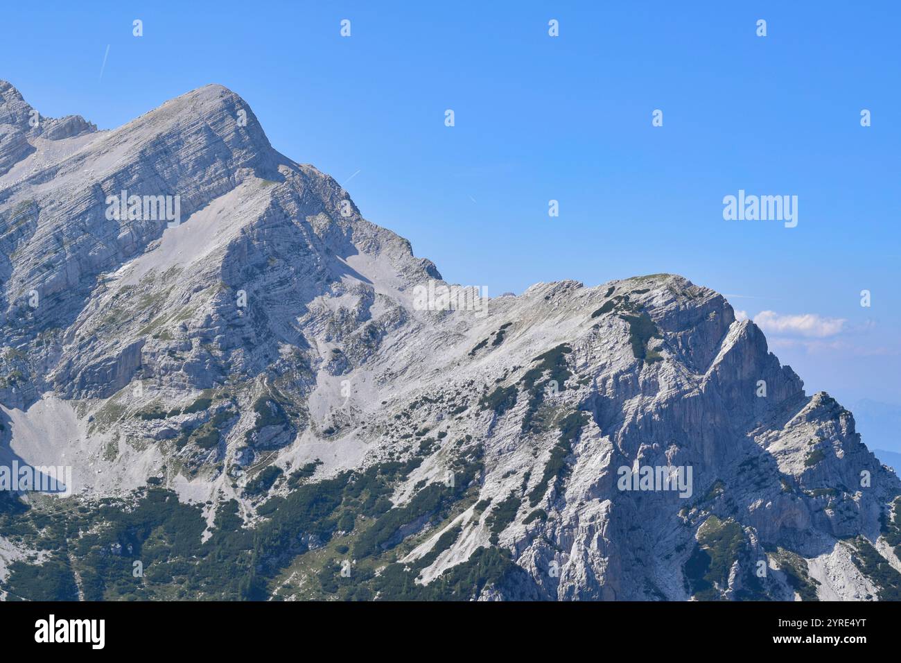 Mala Mojstrovka Bergkamm in den Julischen Alpen, Slowenien Stockfoto