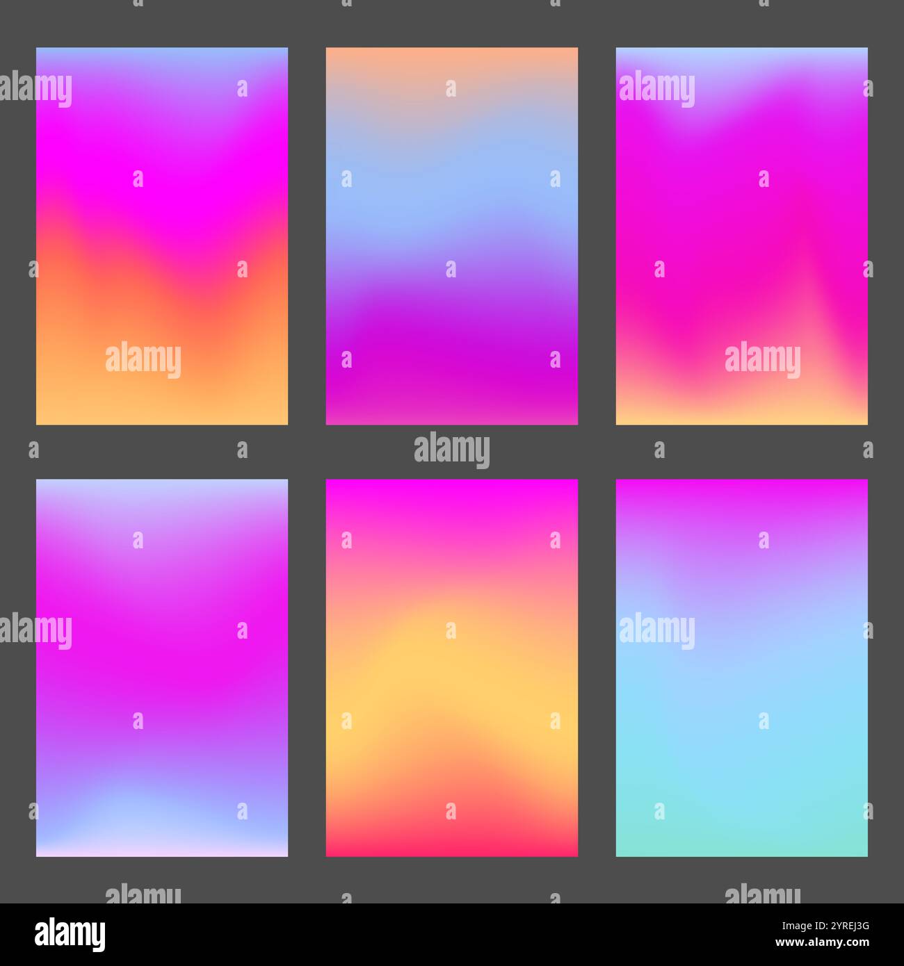 Trendige Rosa- und Violettverläufe für ui-Design Stock Vektor