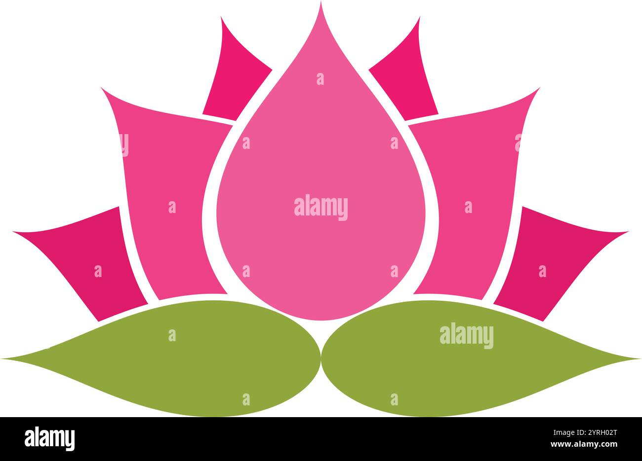 Lotus-Logo- oder Icon-Design, Blumendesign. Modernes, Farbenfrohes Lotusblüten-Logo Stock Vektor