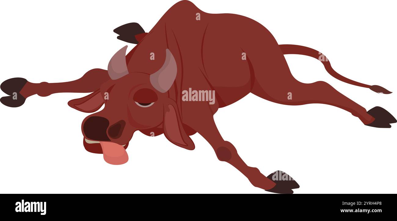 Bull Stock Market, Symbole für Börsentrends Stock Vektor