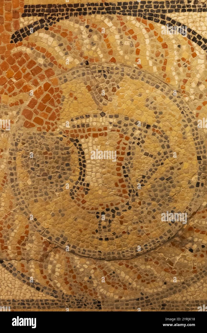 England, Kent, Canterbury, Canterbury Roman Museum, römisches Mosaik gefunden in 51 Burgate Street im Jahr 1868 Stockfoto