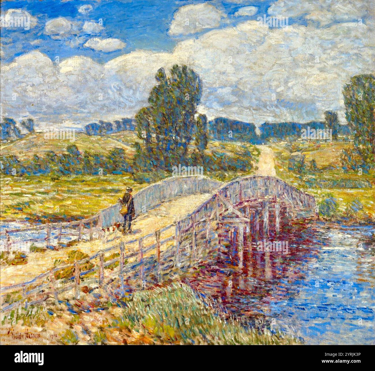 Childe Hassam - Brücke in Old Lyme - 1908 Stockfoto