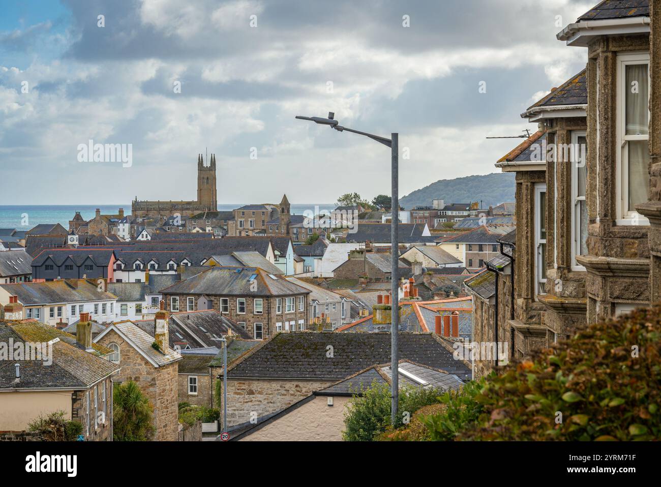Stadtbild von Penzance, Cornwall, England Stockfoto
