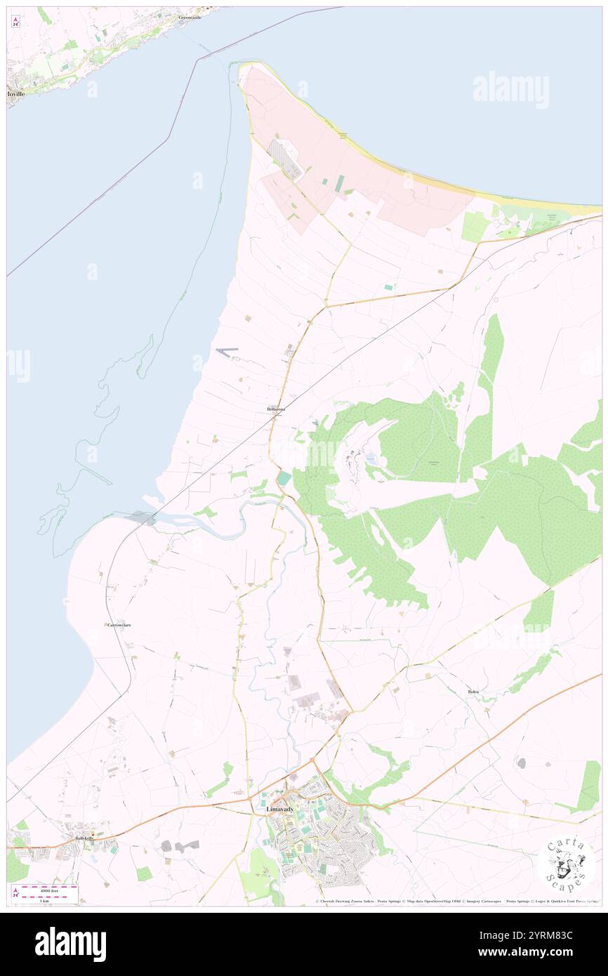 Mill Town, County Monaghan, IE, Irland, Ulster, n 54 8' 12'', S 6 41' 29'', Karte, Cartascapes Map, veröffentlicht 2024. Erkunden Sie Cartascapes, eine Karte, die die vielfältigen Landschaften, Kulturen und Ökosysteme der Erde enthüllt. Reisen Sie durch Zeit und Raum und entdecken Sie die Verflechtungen der Vergangenheit, Gegenwart und Zukunft unseres Planeten. Stockfoto