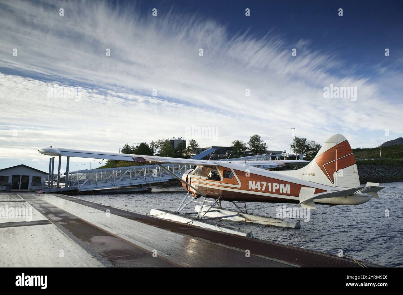 Tongass Narrows. Ketchikan Seaplane Airport. Ketchikan. Südost-Alaska. USA. Stockfoto