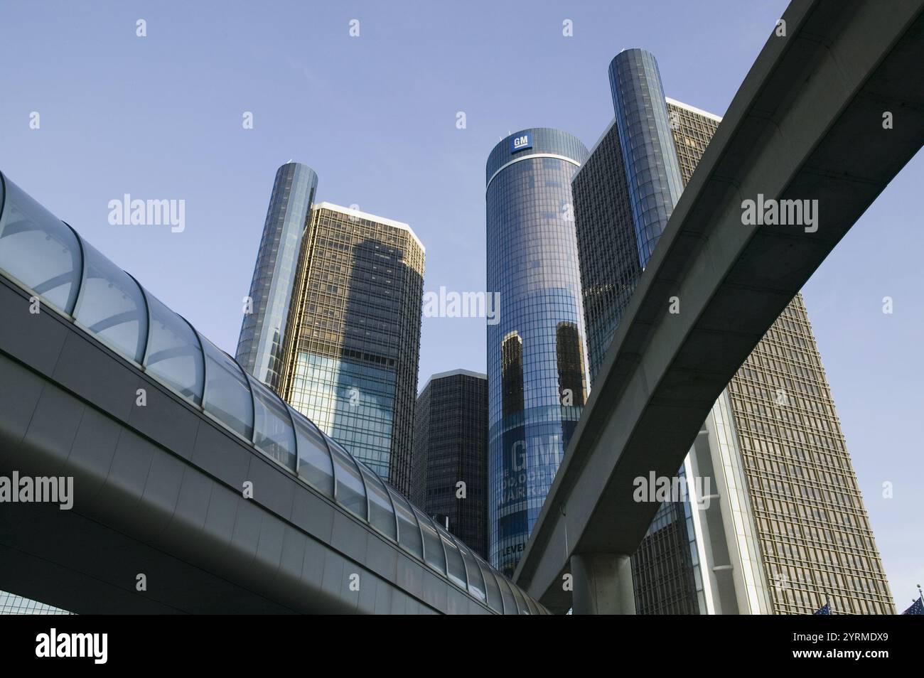 Hauptsitz von General Motors. Renaissance Center. Detroit. Michigan. USA. Stockfoto
