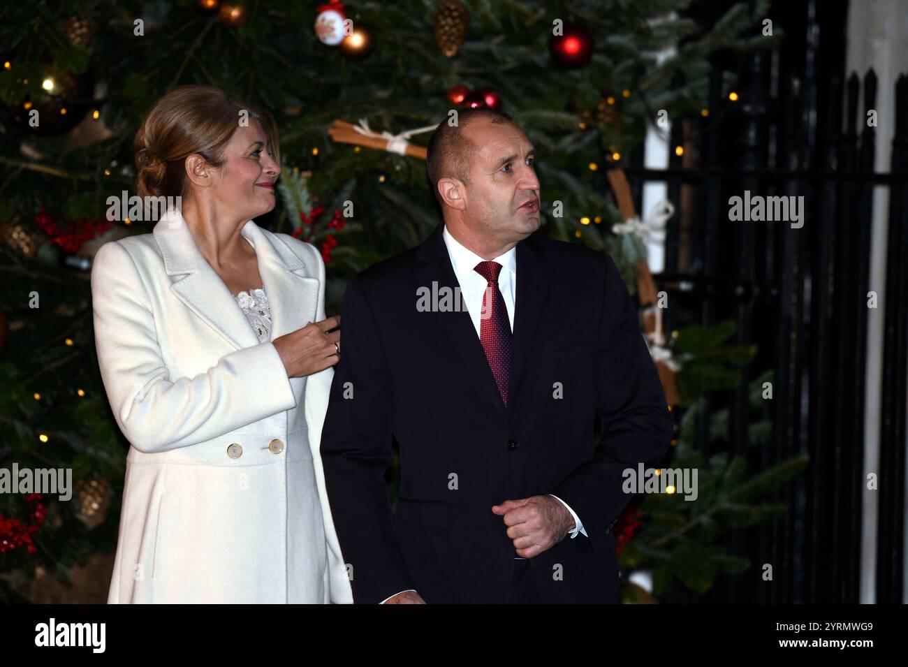 Foto von Rumen Radev, Präsident Bulgariens, Teilnahme am NATO-Gipfel, London, Dezember 2019 Stockfoto