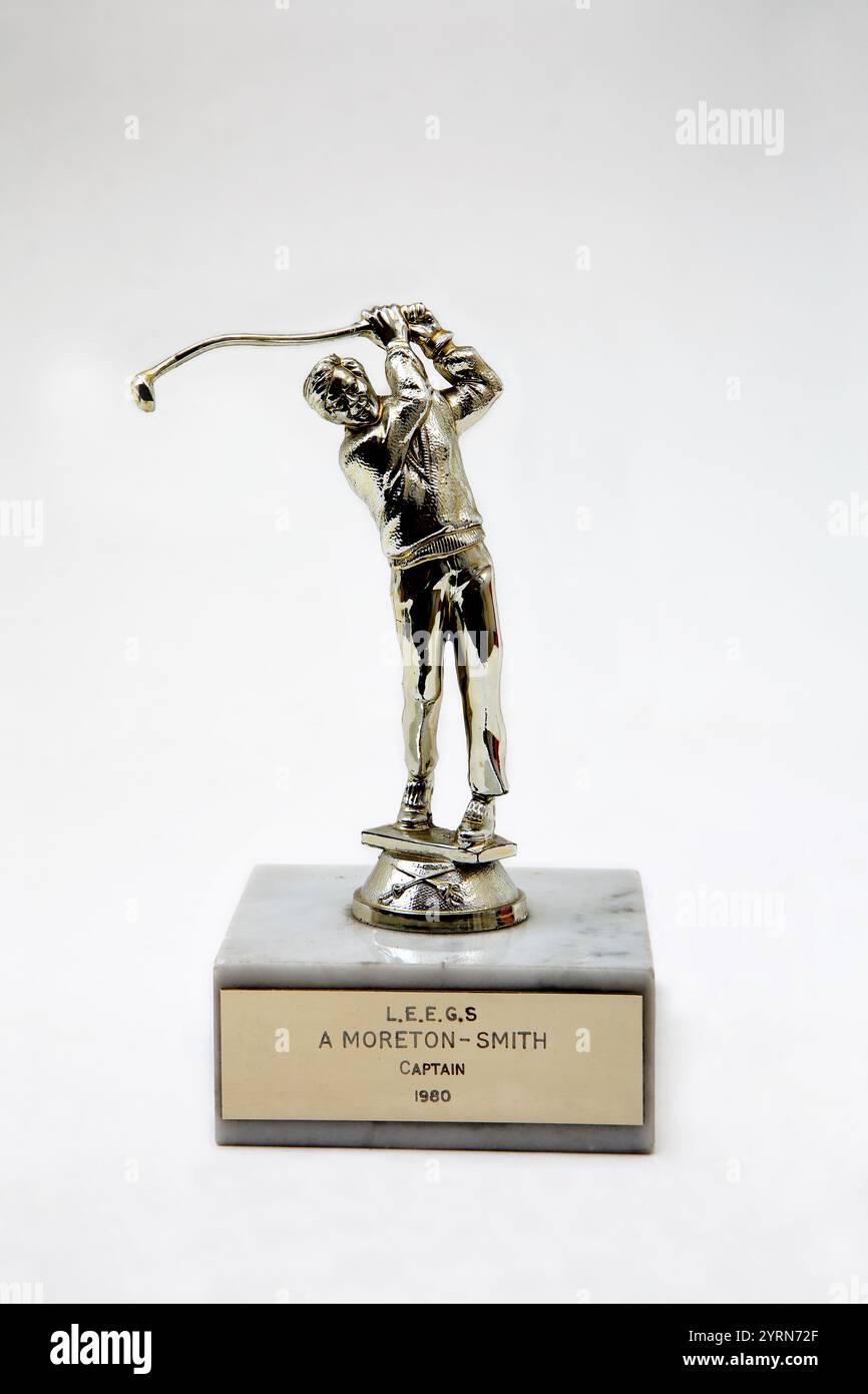 1980 London Electrical Engineer Golf Society (L.E.E.G.S) Golf Trophy Stockfoto
