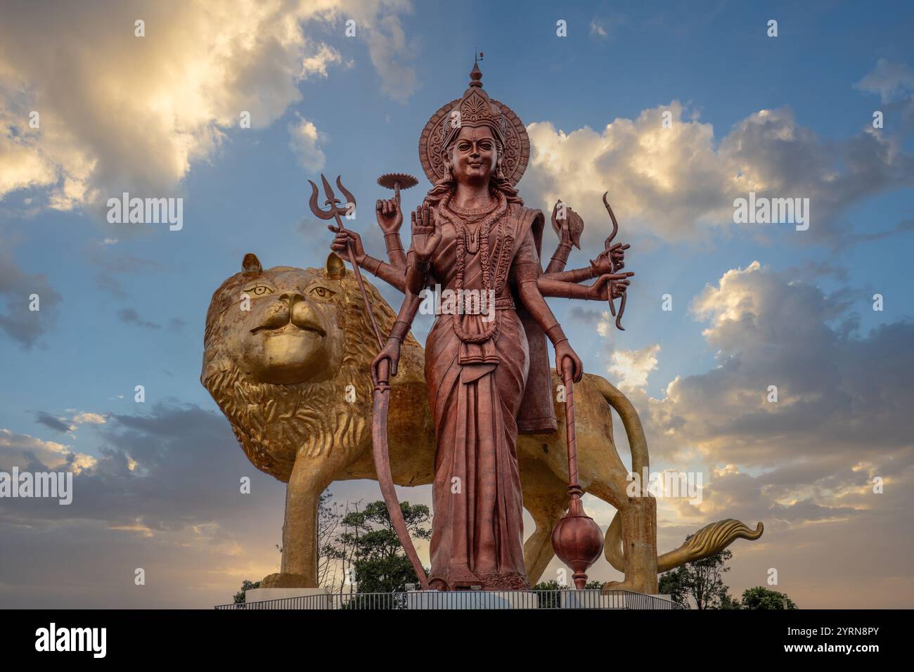 Grand Bassin, Lord Shiva, Statue des hinduistischen Glaubens Hindu-Tempel, Mauritius Stockfoto