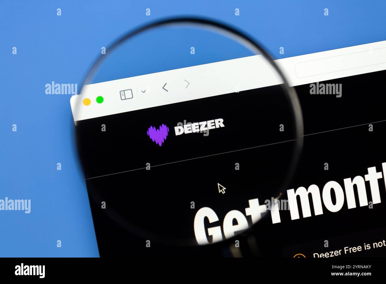 Ostersund, Schweden - 18. August 2024. Deezer Website. Deezer ist ein französischer Musik-Streaming-Dienst, der 2007 gegründet wurde. Stockfoto