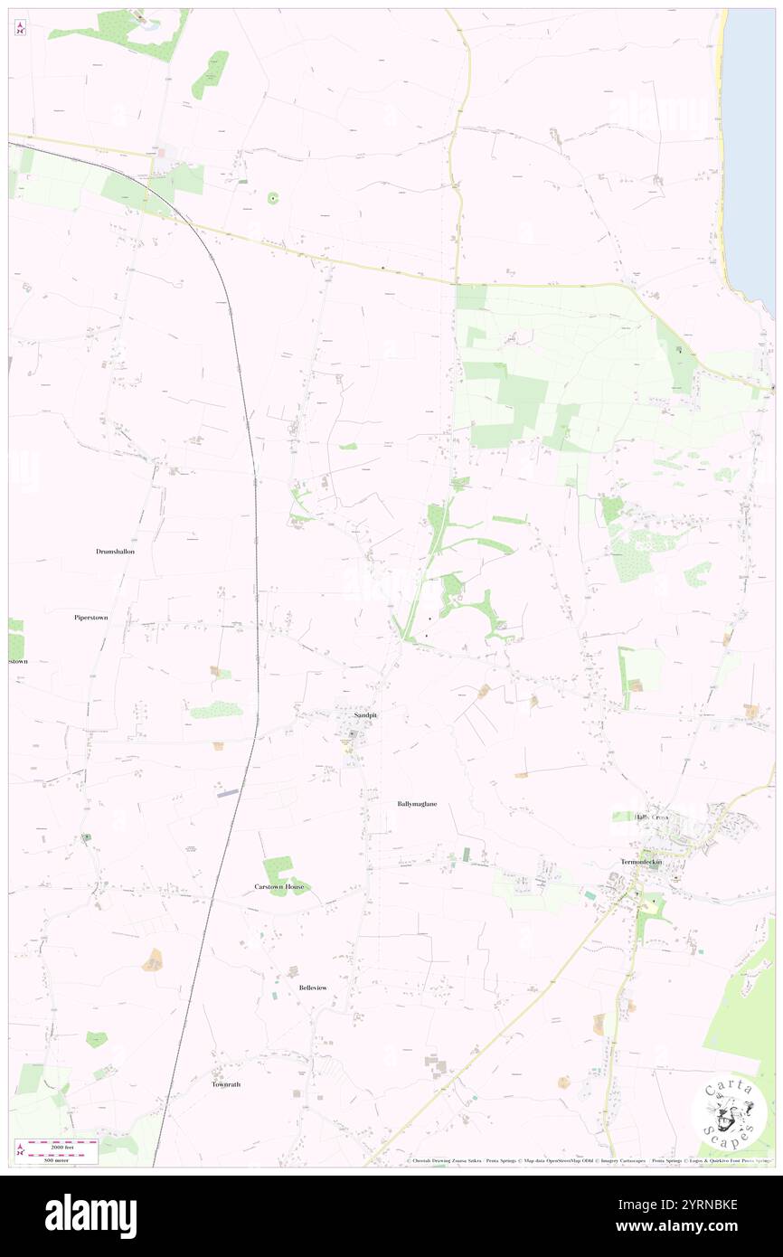 Black Hall Cross, Louth, IE, Irland, Leinster, n 53 46' 58'', S 6 18' 15'', Karte, Cartascapes Map, veröffentlicht 2024. Erkunden Sie Cartascapes, eine Karte, die die vielfältigen Landschaften, Kulturen und Ökosysteme der Erde enthüllt. Reisen Sie durch Zeit und Raum und entdecken Sie die Verflechtungen der Vergangenheit, Gegenwart und Zukunft unseres Planeten. Stockfoto