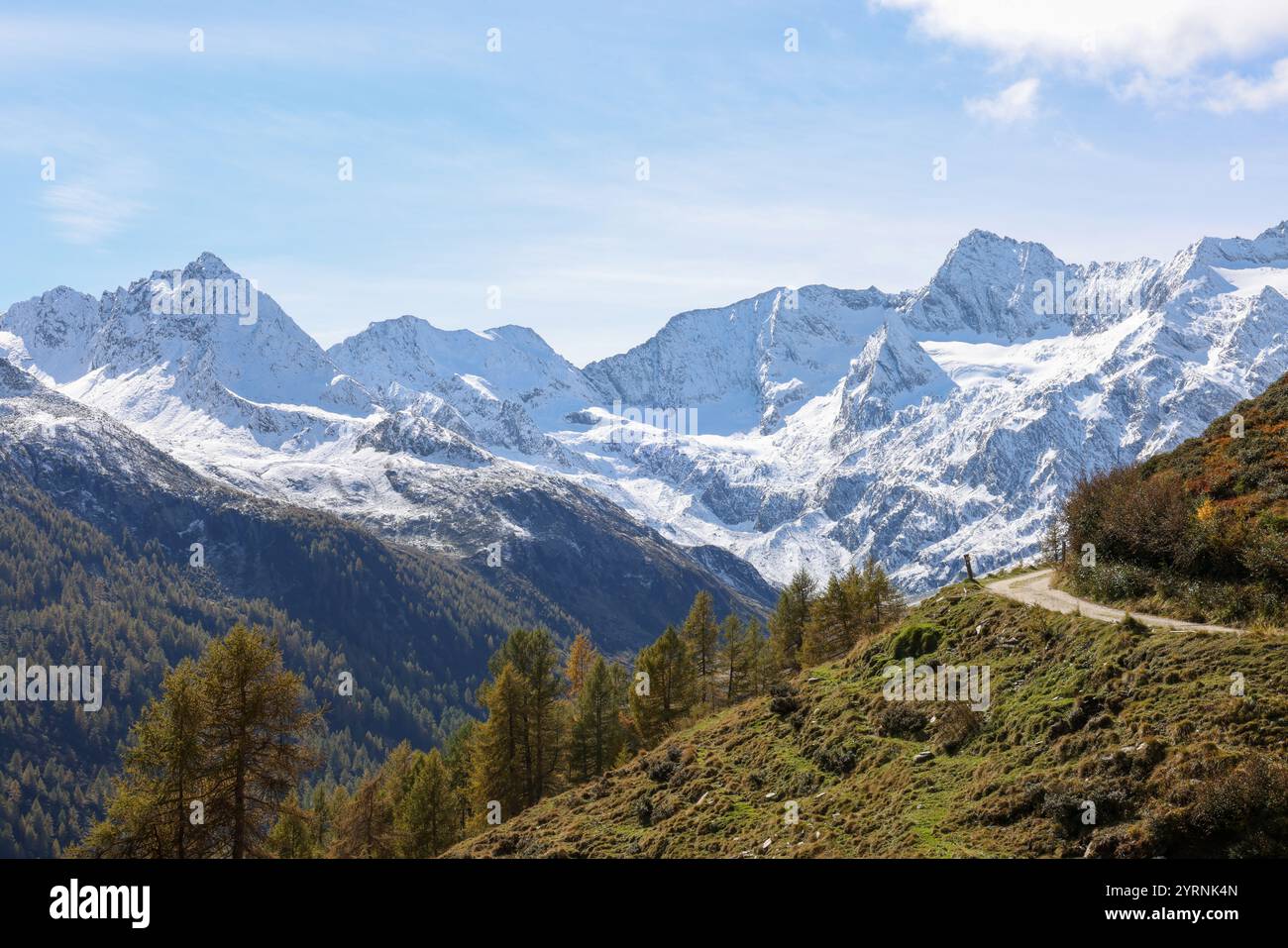 Timmelsjoch Passstraße, Stubaier und Ötztaler Alpen Stockfoto