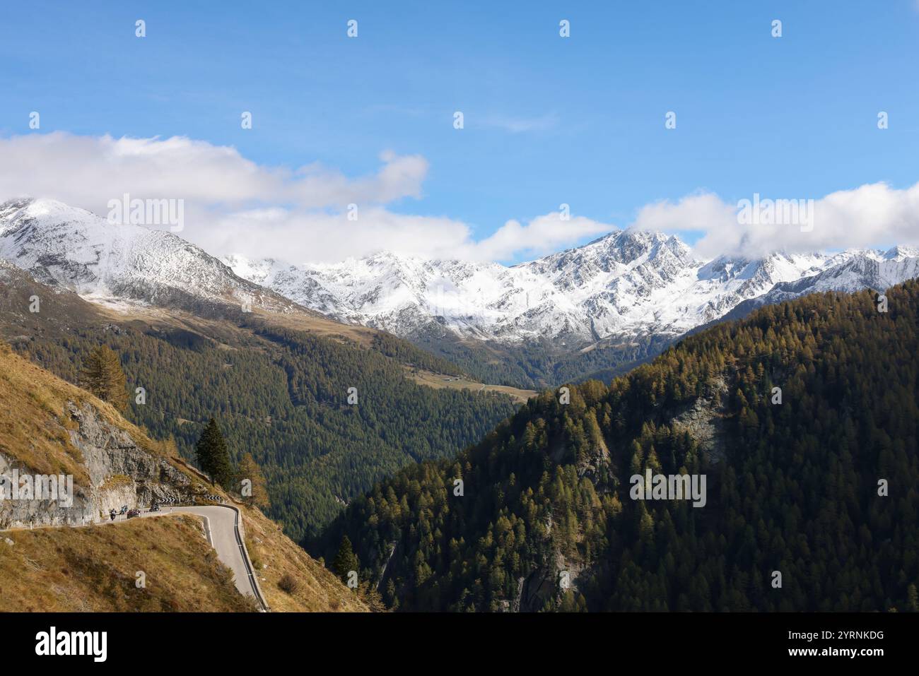 Timmelsjoch Passstraße, Stubaier und Ötztaler Alpen Stockfoto