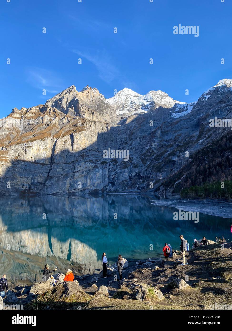 Schöne Reise in die Schweiz - Smartphone-aufgenommenes Stockfoto
