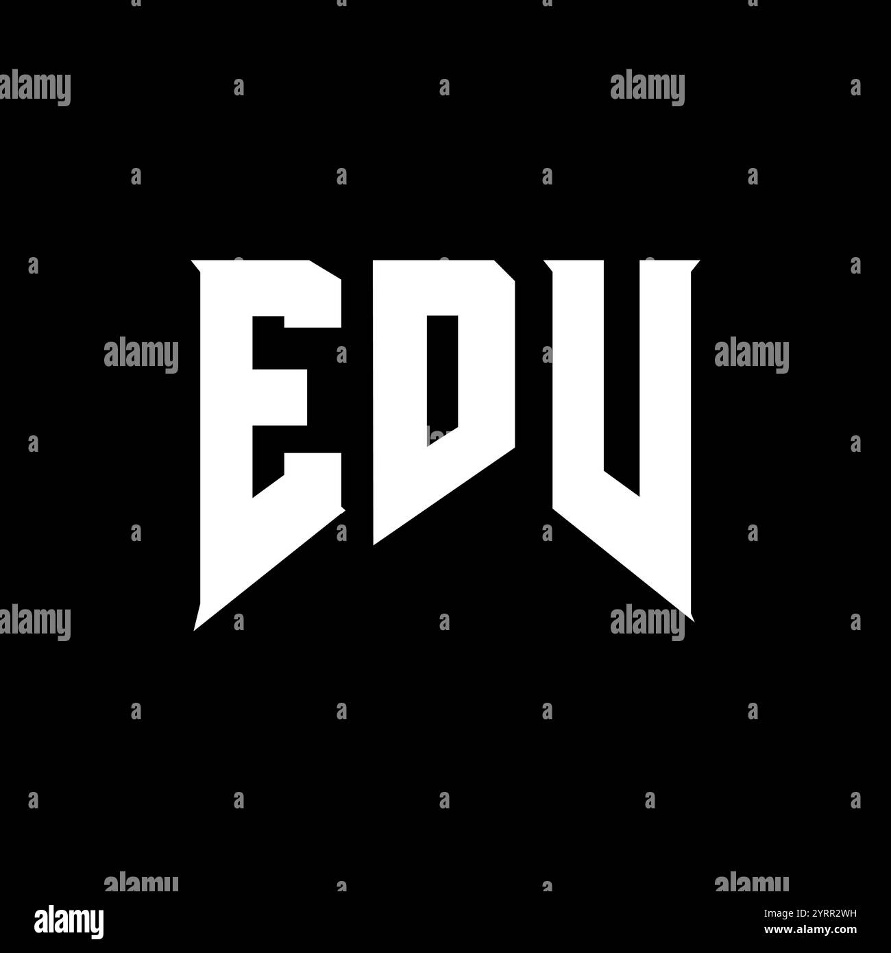 EDV-Letter-Logo für Technologieunternehmen. Schwarzes und weißes EDV-Logo. EDV-Logo, EDV-Vektor, EDV-Design, EDV-Symbol, EDV-Alph Stock Vektor