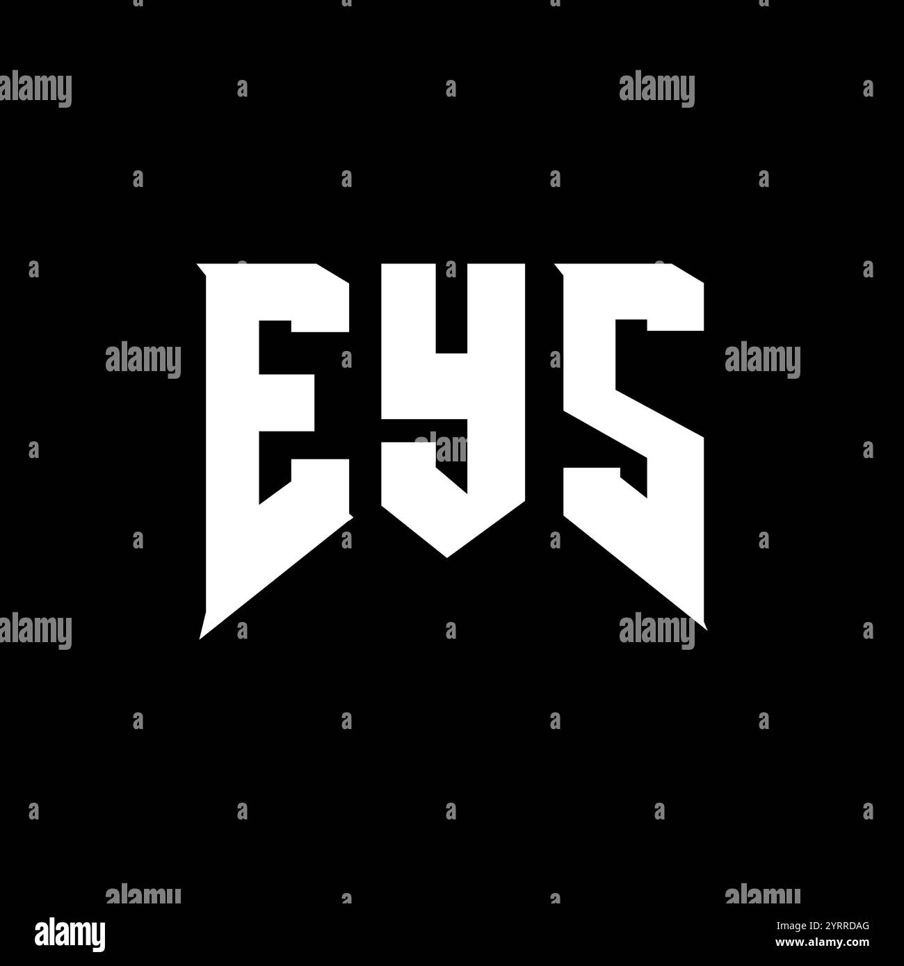 EYS Letter Logo für Technologieunternehmen. EYS-Logo-Design in Schwarz-weiß-Farbkombination. EYS-Logo, EYS-Vektor, EYS-Design, EYS-Symbol, EYS-Alph Stock Vektor