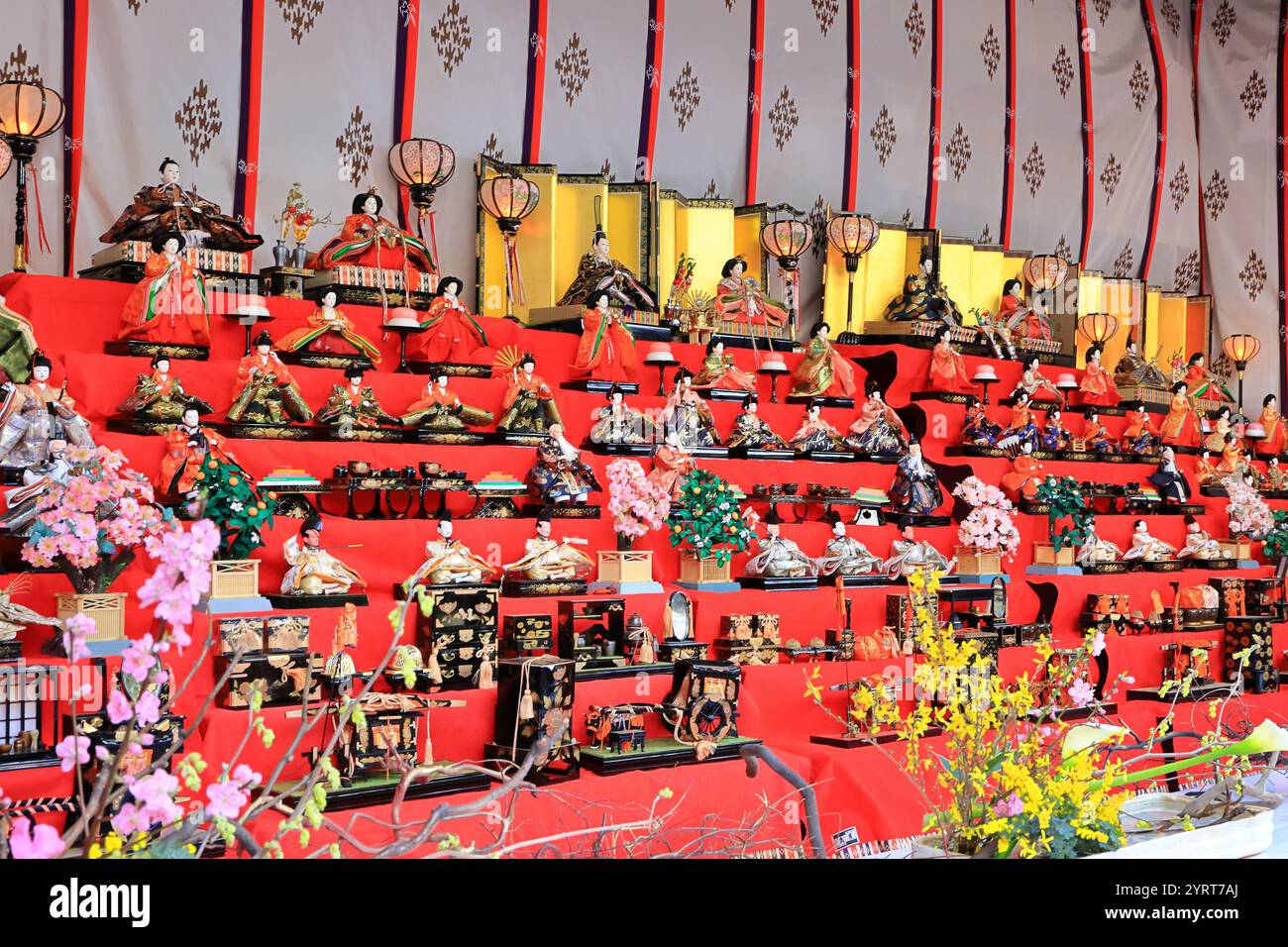 Hinamatsuri am Zama-Schrein, Präfektur Kanagawa Stockfoto
