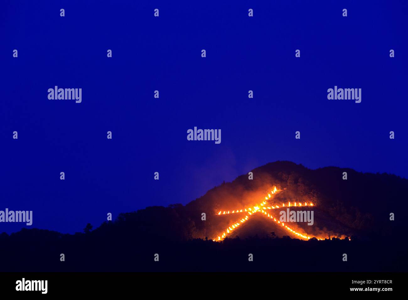 Daimonji-Lagerfeuer Stockfoto