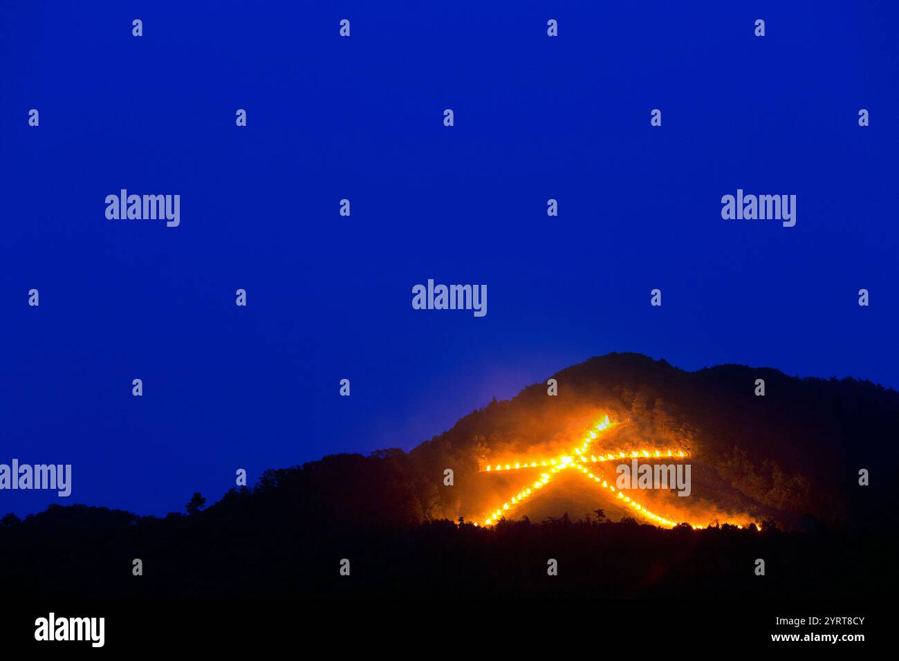 Daimonji-Lagerfeuer Stockfoto