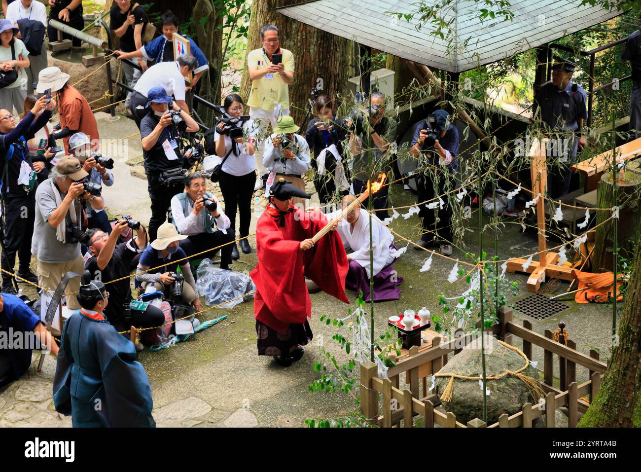 Nachi Ogi Festival, Stadt Nachikatsuura, Präfektur Wakayama Stockfoto