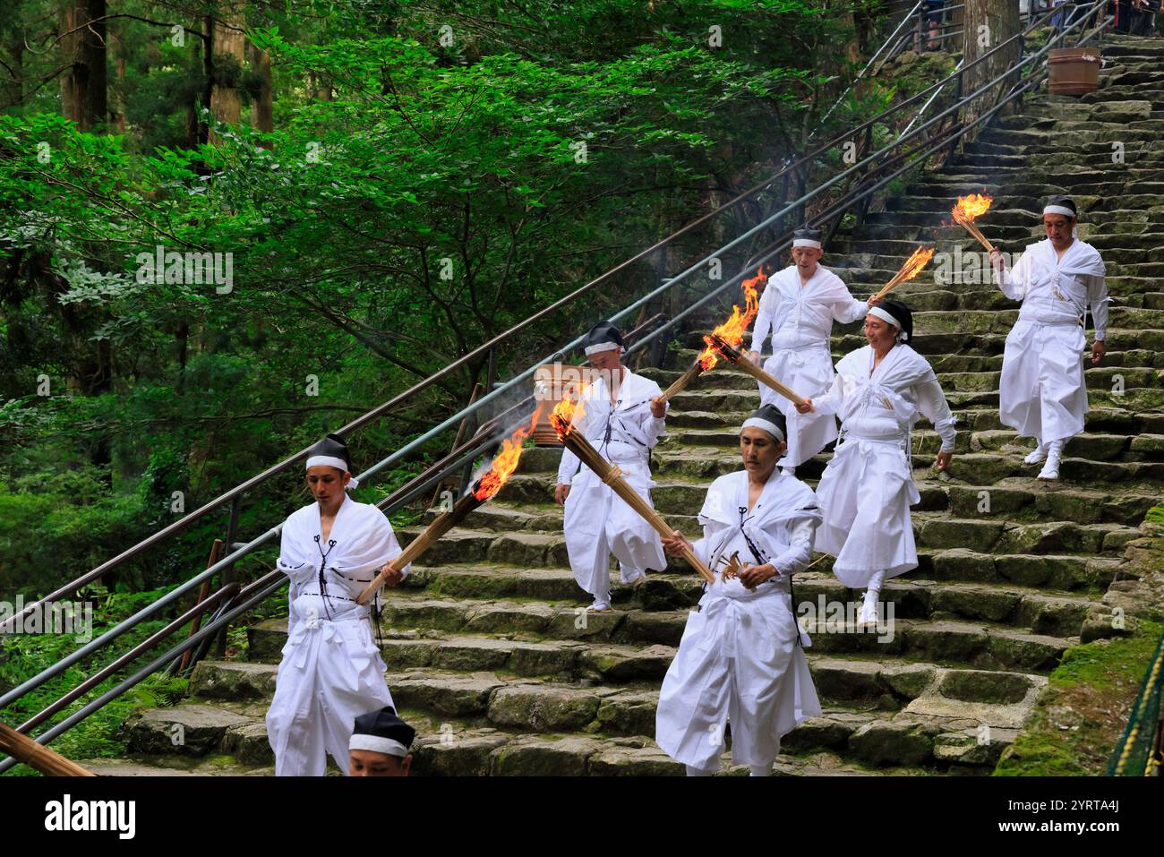 Nachi Ogi Festival, Stadt Nachikatsuura, Präfektur Wakayama Stockfoto