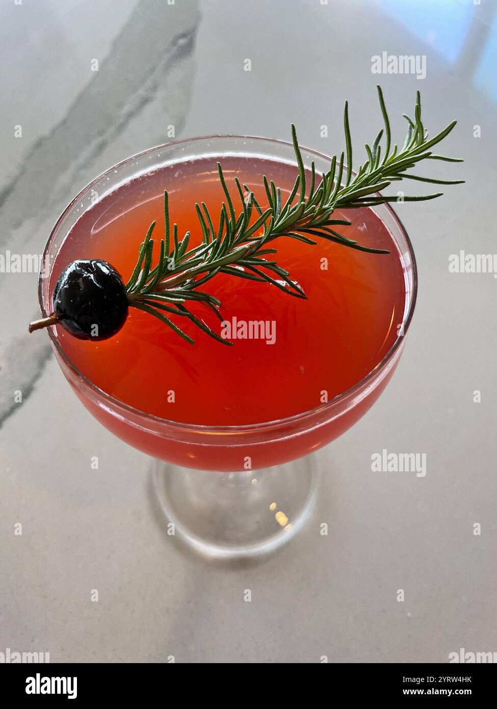 Urlaub Martini von oben Stockfoto