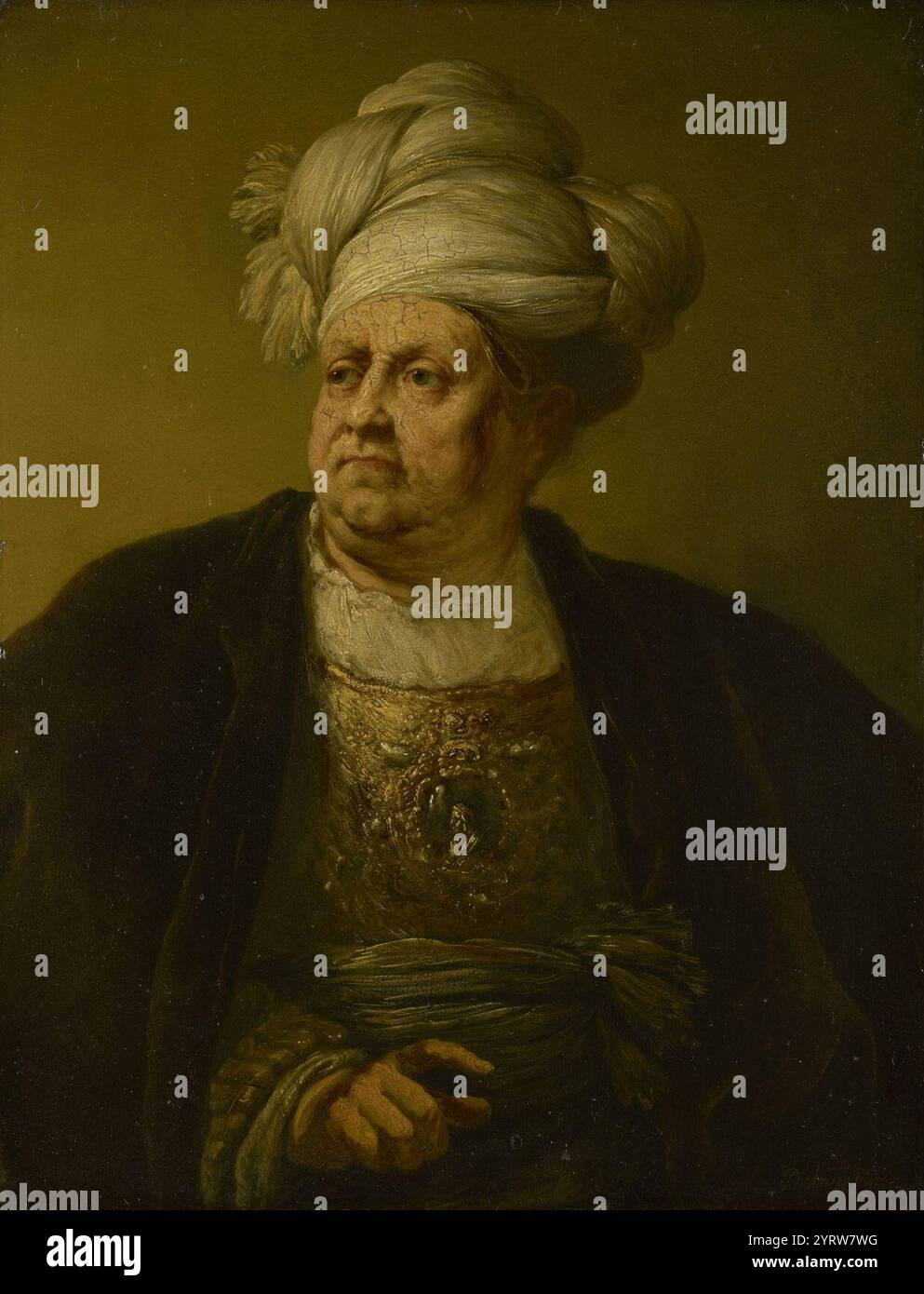 Christian Wilhelm Ernst Dietrich (1712-74) - Mann mit Turban Stockfoto