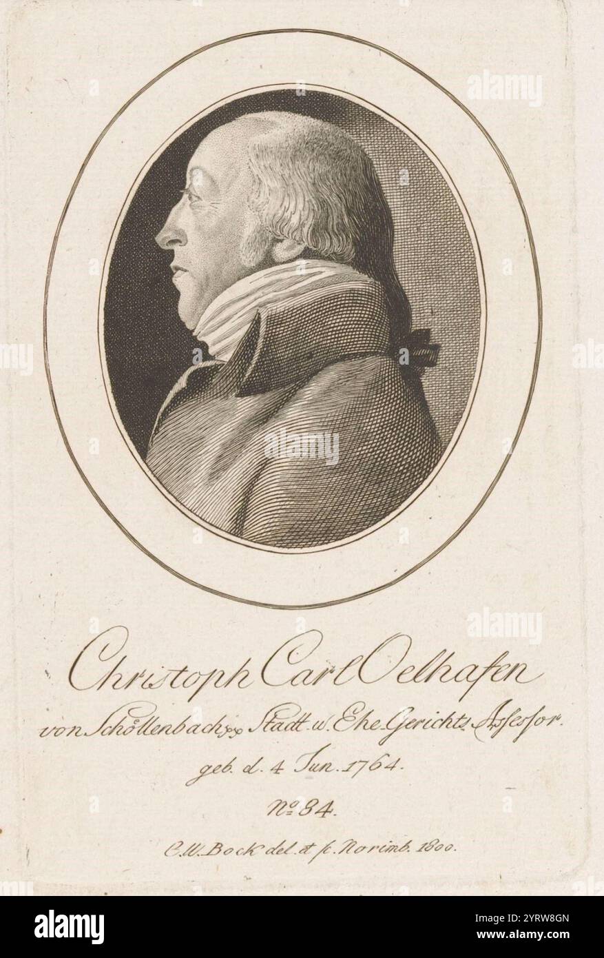 Christoph Carl Oelhafen von Schöllenbach. Stockfoto