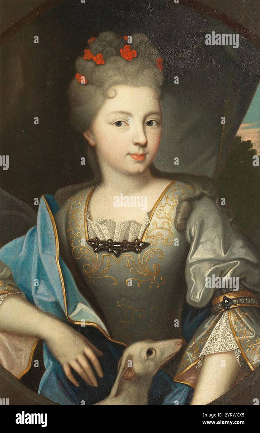 Circle of Mignard - Porträt einer Dame, angeblich Louise-Francoise de Bourbon. Stockfoto