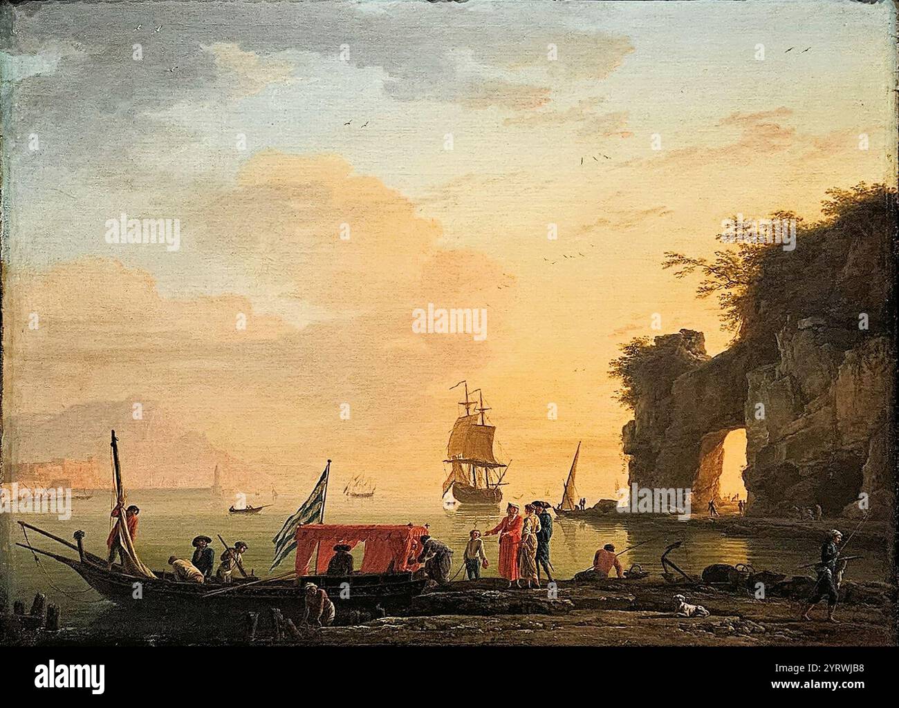Claude-Joseph Vernet - Bucht von Neapel. Stockfoto