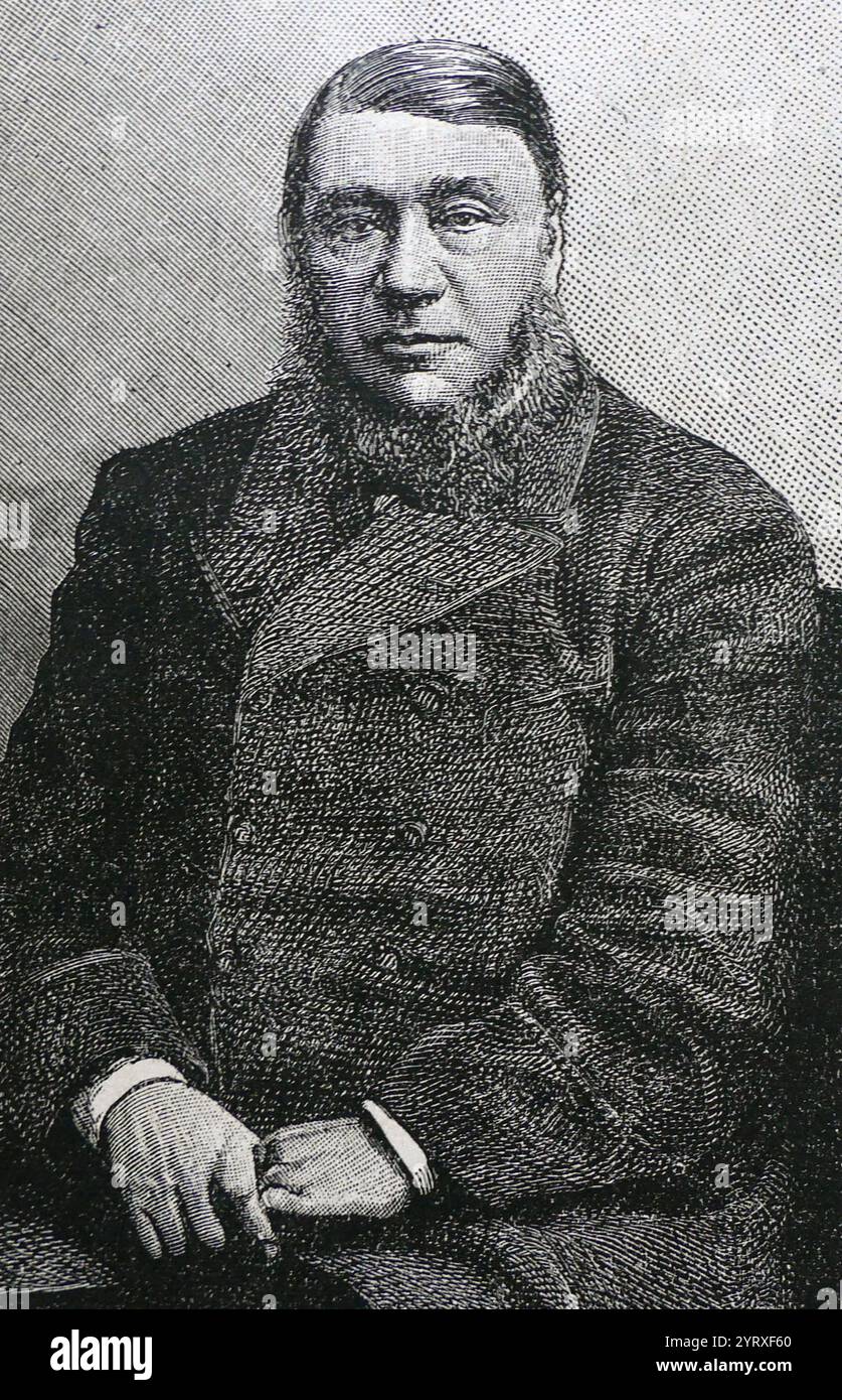 Stephanus Johannes Paulus Kruger (10. Oktober 1825 - 14. Juli 1904) war ein südafrikanischer Politiker. Er war eine der dominierenden politischen und militärischen Persönlichkeiten in Südafrika des 19.. Jahrhunderts und von 1883 bis 1900 Präsident der Südafrikanischen Republik (oder Transvaal) Stockfoto