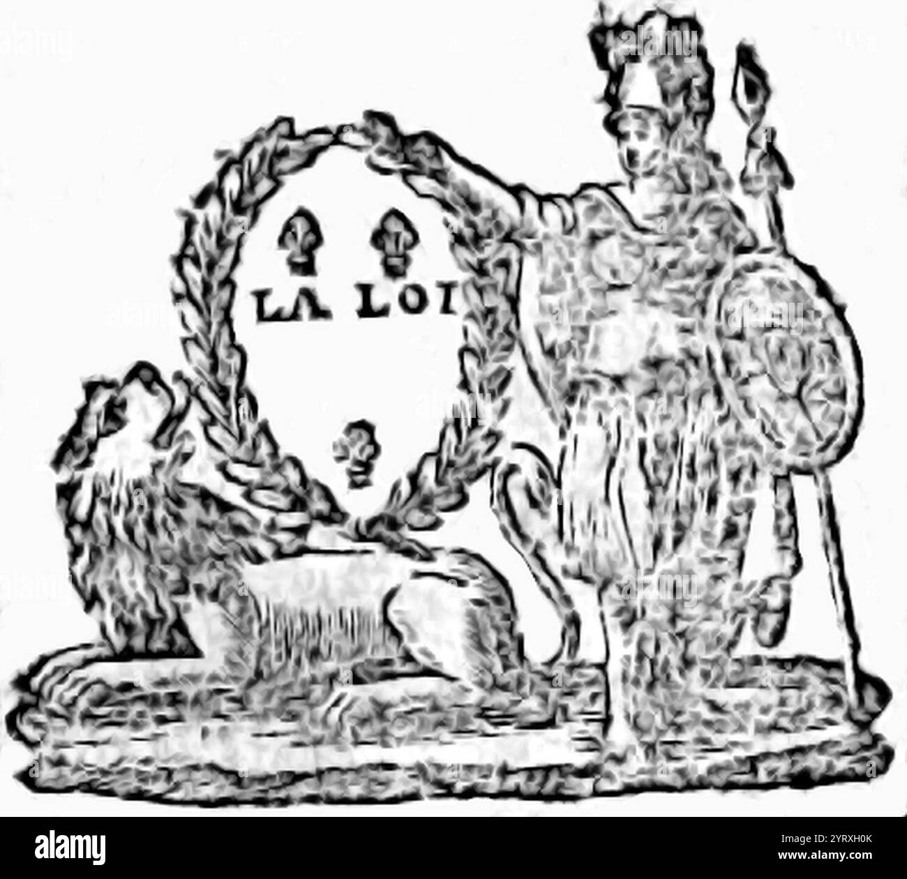 Compère Mathieu - Dernier mot des braves sans-culottes au ROI, 1792. Stockfoto