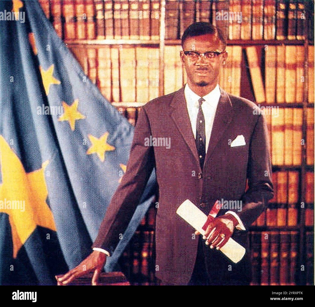 Patrice Lumumba, Anführer der kongolesischen Nationalbewegung (MNC) von 1958 bis zu seinem Tod im Januar 1961. Ideologisch afrikanischer Nationalist und Panafrikanist, Stockfoto