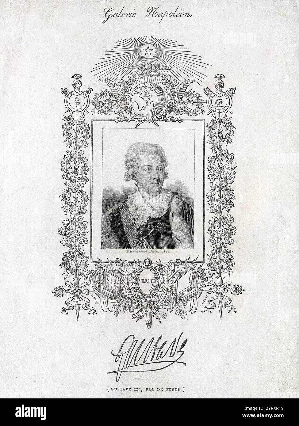 Gustav III (24. Januar 1746 ? 29. März 1792), auch Gustavus III. Genannt, König von Schweden von 1771 bis zu seiner Ermordung 1792. Stockfoto