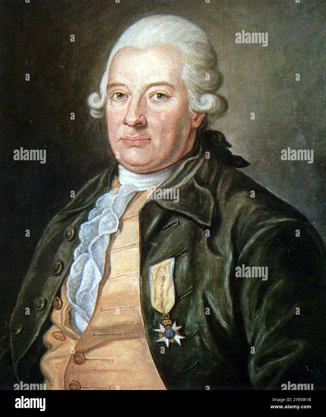 Baron Carl Fredrik Pechlin (8. August 1720 ? 29. Mai 1796) war ein schwedischer Politiker und Demagoge. Es ist ziemlich sicher, dass Pechlin hinter dem Mord an Gustavus im Jahr 1792 stand. Am Vorabend des Attentats (16. März) trafen sich die Hauptverschwörer in seinem Haus, um ihre letzten Vorbereitungen zu treffen und die Regierungsform zu erörtern, die nach dem Tod des Königs angenommen werden sollte. Pechlin verpflichtete sich, die tödliche Maskerade mit Komplizen zu verdrängen, sorgte aber dafür, nicht persönlich dort zu sein. Er wurde am 23. März verhaftet, aber nichts eindeutiges konnte gegen ihn bewiesen werden. Trotzdem war er Co Stockfoto