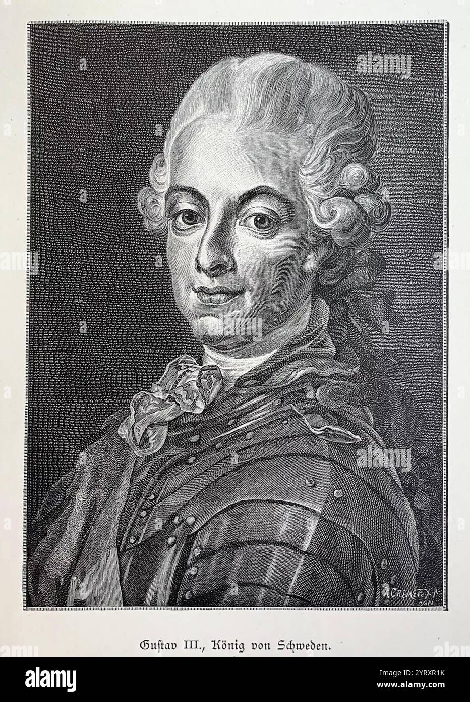 Gustav III (24. Januar 1746 ? 29. März 1792), auch Gustavus III. Genannt, König von Schweden von 1771 bis zu seiner Ermordung 1792. Stockfoto