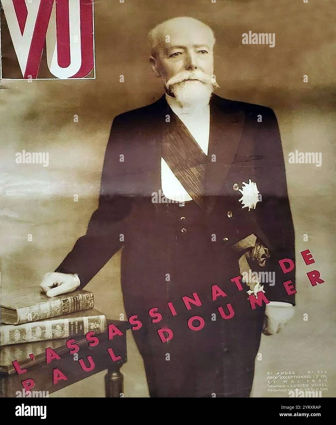 Joseph Athanase Doumer, allgemein bekannt als Paul Doumer (1857 ? 7. Mai 1932), französischer Politiker, der vom Juni 1931 bis zu seiner Ermordung im Mai 1932 Präsident von Frankreich war. Stockfoto