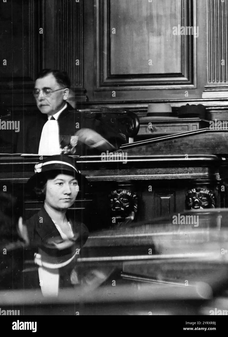 Ehefrau von Paul Gorgulow (1895 1932), Attentäter des französischen Präsidenten Paul Doumer, Juli 1932. Stockfoto