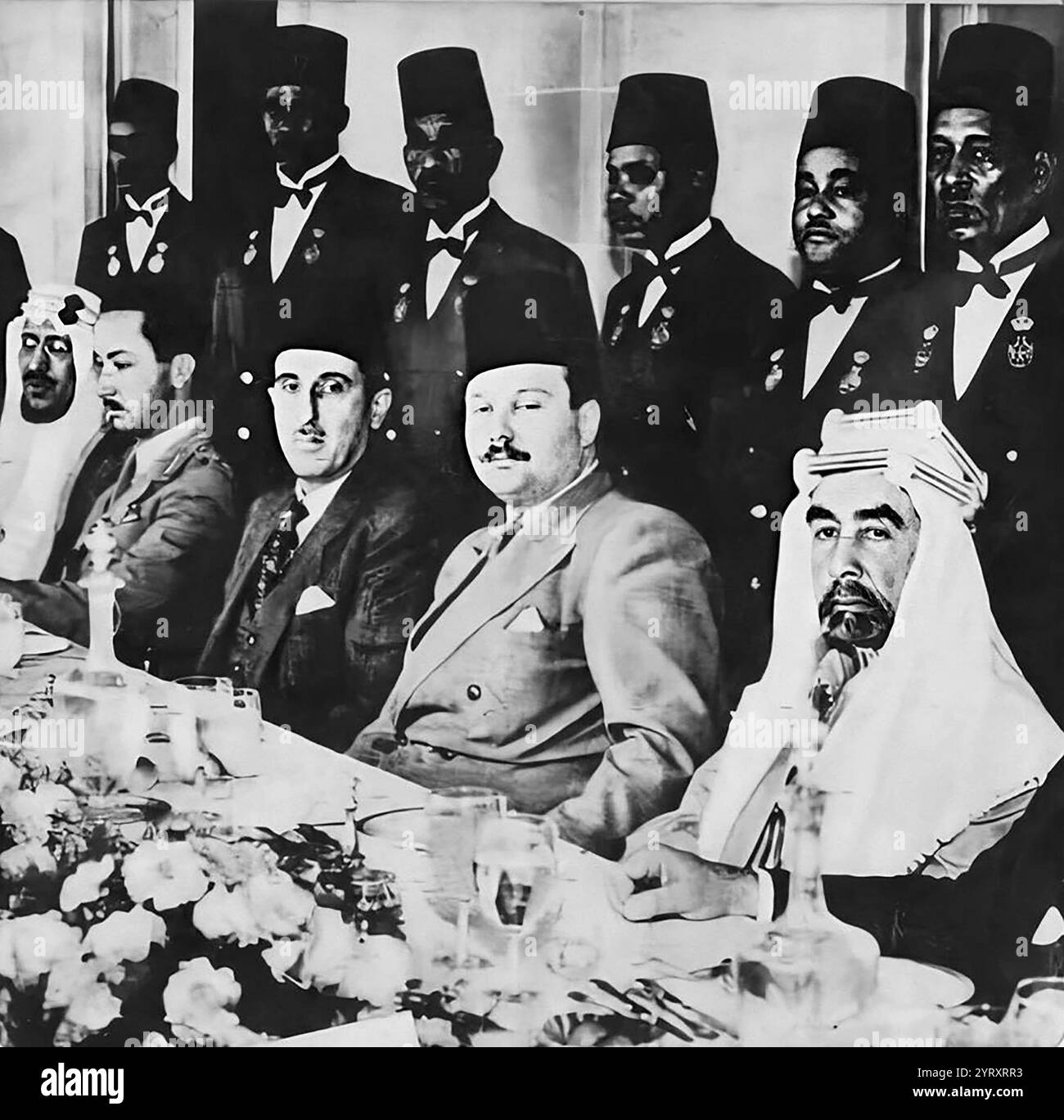 Der Al Rehab-Palast in Bagdad, Irak, wurde auf Befehl von König Faisal II. Erbaut. Er war zwischen 1937 und 1958 die Privatresidenz der irakischen Königsfamilie, während der Herrschaft von Faisal II. Der Palast wurde 1973 abgerissen. Stockfoto