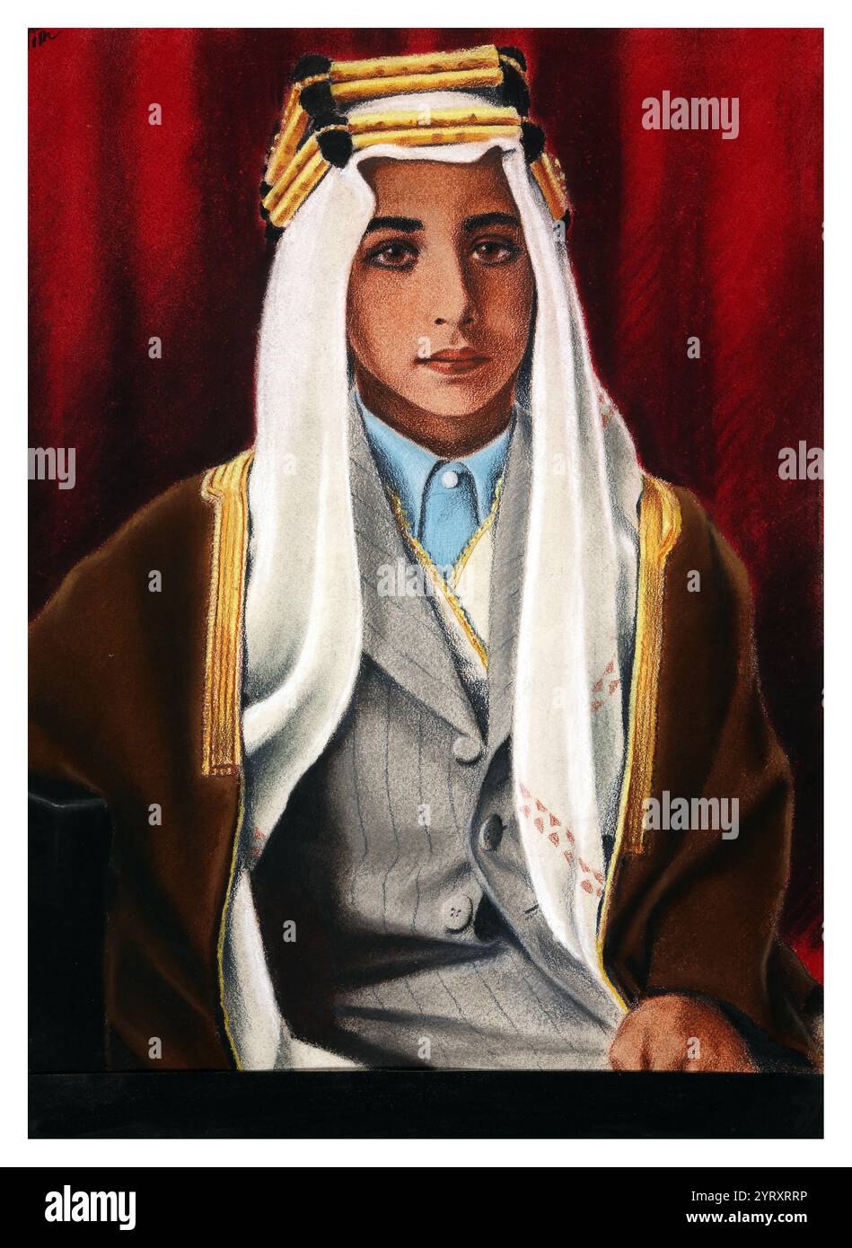 Die Menschenmassen in Amman, Jordanien, hören einen Nachrichtenbericht über die Ankündigung der Revolution vom 14. Juli 1958, eines Staatsstreichs im Irak, des Sturzes von König Faisal II. Und des Haschemitischen Königreichs Irak. Eine Gruppe von irakischen freien Offizieren, angeführt von Brigadier Abd al Karim Qasim und Colonel Abdul Salam Arif, übernahm die Kontrolle über die Hauptstadt und rief eine neue republik aus, die von einem Revolutionären Rat angeführt wird. Stockfoto