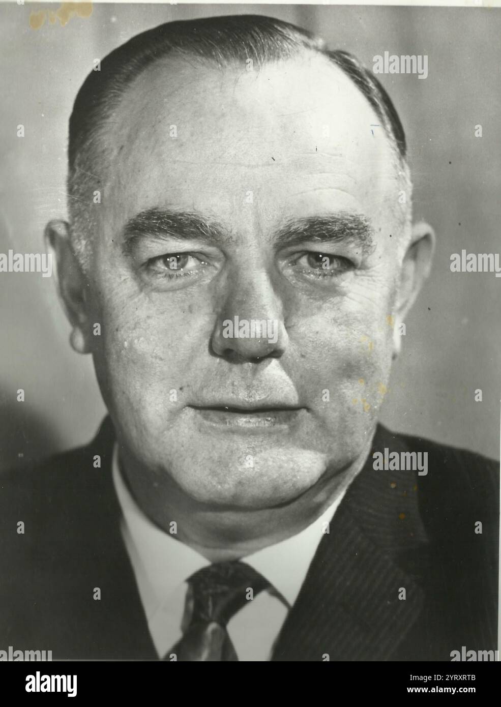 Balthazar Johannes Vorster (1915 ? 10. September 1983), besser bekannt als John Vorster, war ein südafrikanischer Politiker, der von 1966 bis 1978 Premierminister Südafrikas und von 1978 bis 1979 vierter Staatspräsident Südafrikas war. Stockfoto
