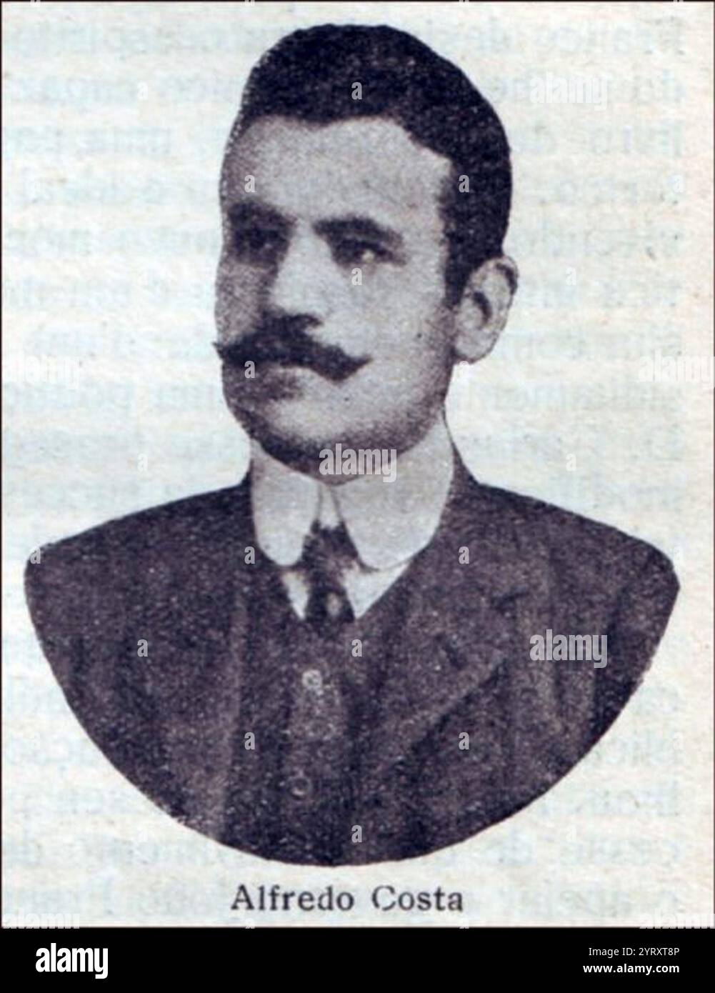 Alfredo Lu's da Costa (1883 ? 1908) portugiesischer Journalist, am besten als einer der beiden Attentäter (mit Manuel BU??A), die an der Ermordung von König Carlos I. von Portugal und des Prinzen Königs Luis Filipe während der Ereignisse beteiligt waren, die 1908 als Lissabon-Regime bekannt wurden (am 1. Februar 1908), die schließlich zu seinem Tod führten. Stockfoto