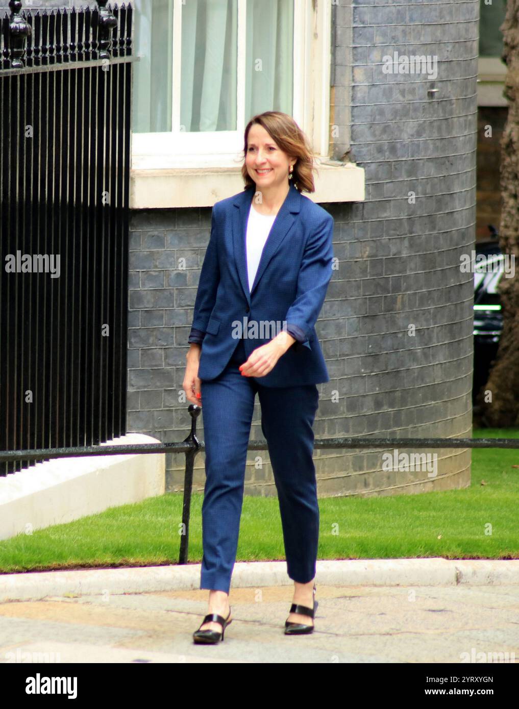 Elizabeth Kendall (Secretary of State for Work and Pensions) kam in der Londoner Downing Street an, um nach der Wahl ihre neue Rolle in der Labour-Regierung zu übernehmen. Juli 2024. Stockfoto