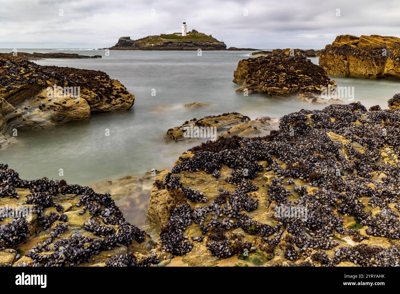 Godrevy Lighthouse, Gwithian, Cornwall Stockfoto